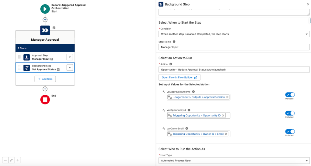 Salesforce Flow Approval Processes: Winter ’26 Updates and Guide 14 Record-Triggered Approval Orchestration background step