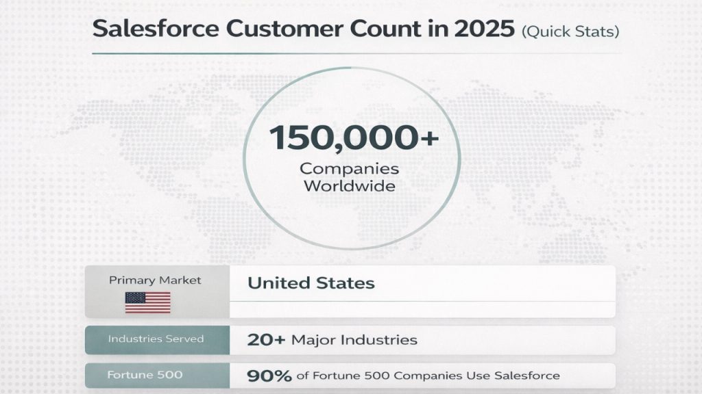 How Many Companies Use Salesforce in 2025? 1 customer count