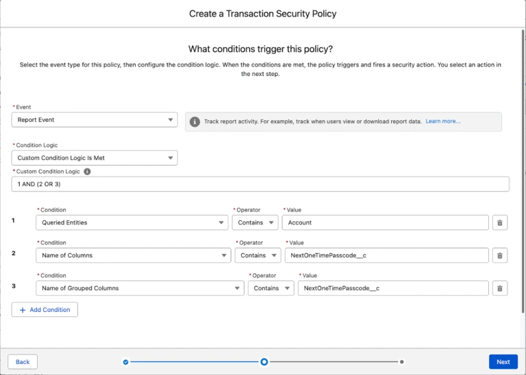 How Salesforce Canary Records Detect Security Threats 2 create a transection security policies