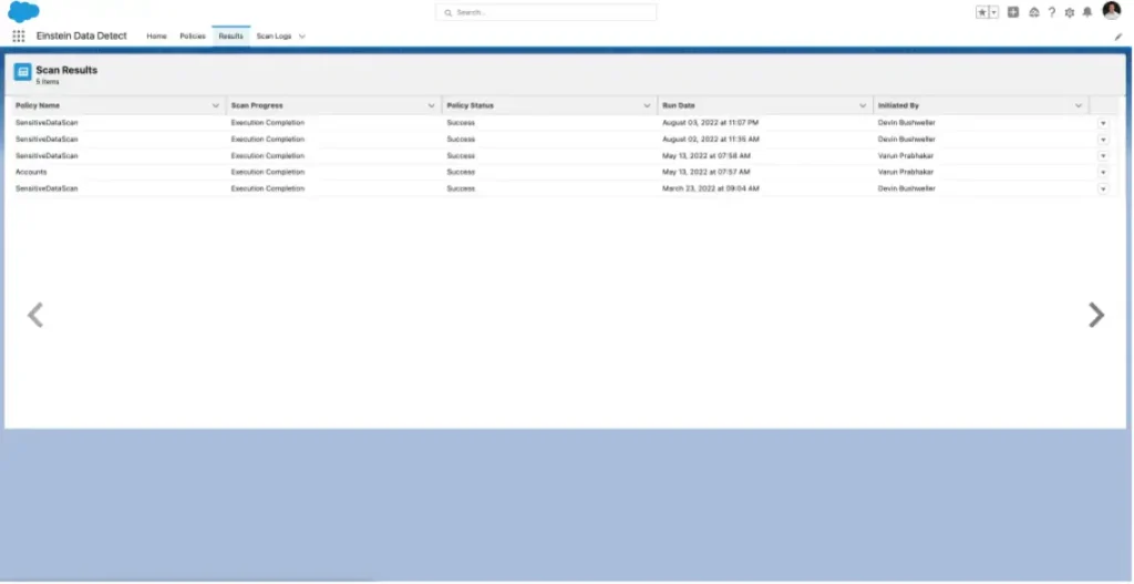 What Is Salesforce Shield and How Does It Work? 10 scan data resul shield page