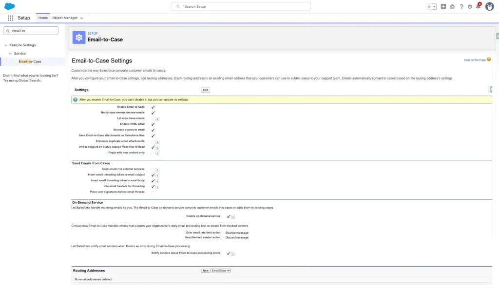 What Is Customize Application Permission in Salesforce? Guide 4 Email-To-Case Settings developer org
