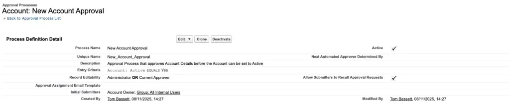 What Is Customize Application Permission in Salesforce? Guide 6 approval process for account